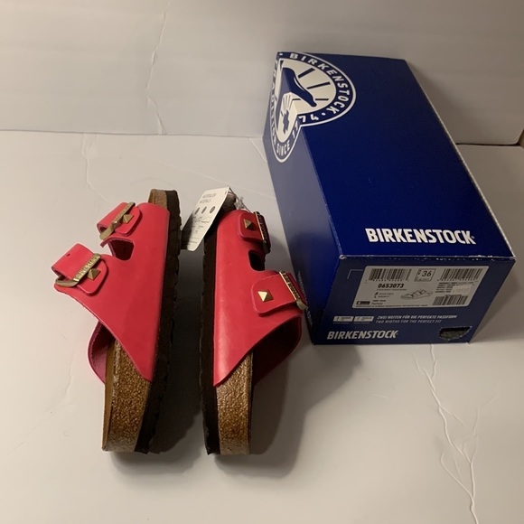 𝅺THE BIRKENSTOCK women Arizona studded fuchsia size 36- RARE. - Picture 7 of 15